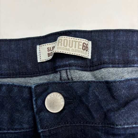 Route66 Slim Boot Men's size 34x26 Dark Wash Blue Denim Jeans - Picture 2 of 4